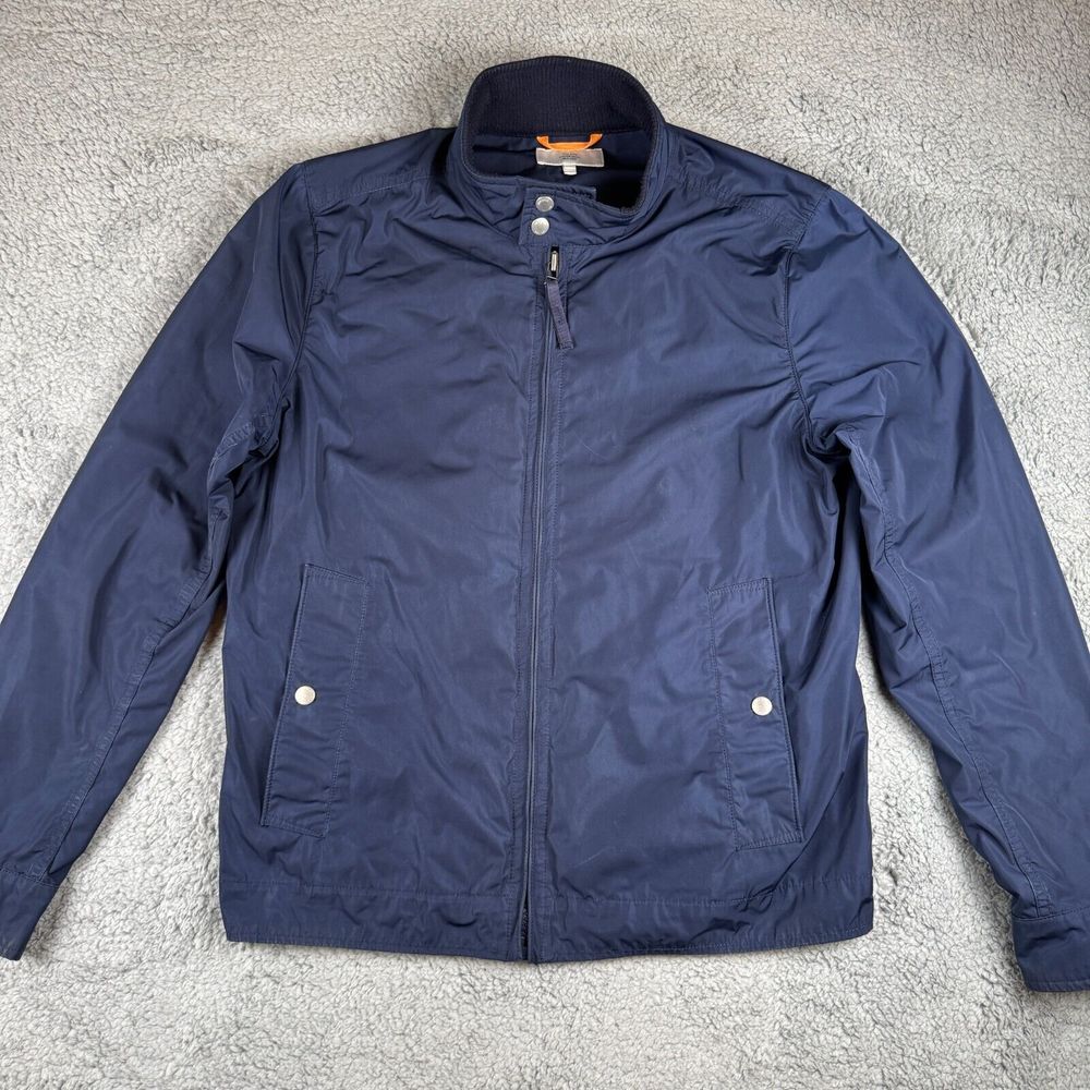 Jack Spade Men's Peyton Shell Fold + Pack Jacket Navy Blue Size Medium